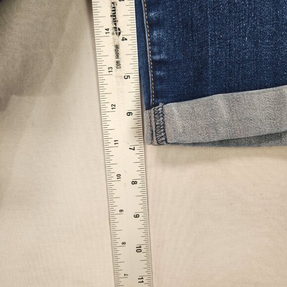 Girl's Tractr  Denim Bermuda Shorts Size 12 Rolled Cuff Stretch Adjustable - Picture 4 of 5